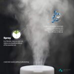 ASAKUKI Essential Oil Diffuser for Home, 300 ml Humidifier with Automatic Shut-Off, Quiet Aromatherapy Diffuser with 7 LED Lights for Living Room, Kitchen, Bedroom, Hotel - Light Brown - Image 7