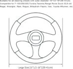 Soft Car Steering Wheel Cover for Sedan, SUV, Warm Luxury Velvet, Odorless, Universal, Anti Slip, Summer Winter, Black, Large Size[15" 1/2-16"](39-41cm) - Image 9