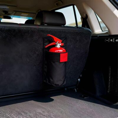 Oxford Fabric Car Fire Extinguisher Organizer,Trunk Securing Hook and Loop Fastener,car Fire Extinguisher Holder,for Trunk Interior Vehicle Safety Automotive SUV - Image 2
