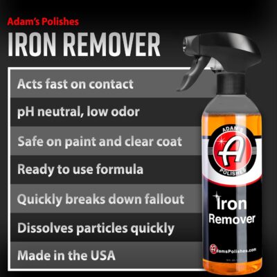Adam's Iron Remover (16oz) - Iron Out Fallout & Stop Rust Remover Spray for Car Detailing Removes Iron Particles in Auto Paint, Wheels, Motorcycle, RV & Boat - Use Before Clay Bar, Wax or Car Wash - Image 9
