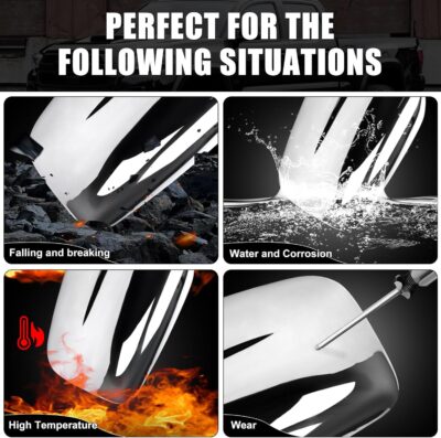 Chrome Side Mirror Covers Caps Compatible with 2009-2018 Dodge Ram 1500 and 2019-2024 RAM 1500 Classic Without Turn Signal Cut-Outs (Chrome-without Cut-Outs) - Image 4