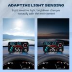 Hud Car Head Up Display G12 with HD LED Display for All Speedometer for All Speedometer Models, with Adaptive Light Sensing - Image 7