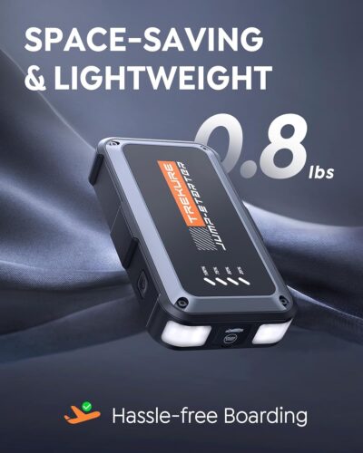 TREKURE Portable Car Battery Jump Starter 4000A 16800mAh Jump Box, Car Battery Jumper Starter Portable Jumper Cables for car(8.0L Gas/6.5L Diesel), Fast Charge, Lights, Compact - Image 5