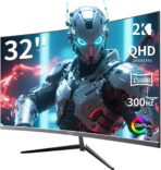 ZZA 32 Inch Curved Gaming Monitor, QHD 2560x1440, Ultra 300Hz & 240Hz Refresh Rate, Computer Monitor VA Panel,1500R, 1ms, HDR, AMD FreeSync Premium, NVIDIA G-SYNC Compatible - Image 2
