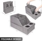 MULISOFT Car Seat Organizer - Backseat Organizer with 11 Storage Compartments and 2 Cup Holders for Travel, Kids - Image 8