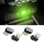 4PCS USB LED Car Interior Atmosphere Lamp, USB Car Lights, Portable Auto Ambient Lighting Kit, Car Interior Accessories Plug-in USB Decor Night Light Universal for Car SUV Truck Bedroom