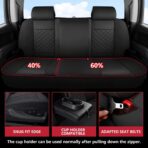 BABYBLU Chevy Silverado Seat Covers Full Set,Truck Seat Covers for Silverado GMC Sierra,Custom Fit 2007-2023 2024 2025 2026 1500/2500HD/3500HD (Black, Full Set) - Image 2