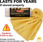 Premium Shammy Cloth for Car Drying - 26”x17” - Super Absorbent Chamois Towel for Car - Scratch-Free, Reusable & Soft - Image 7