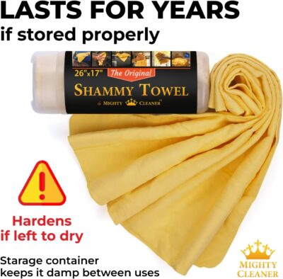 Premium Shammy Cloth for Car Drying - 26”x17” - Super Absorbent Chamois Towel for Car - Scratch-Free, Reusable & Soft - Image 7