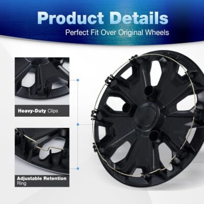 Hubcap Wheel Covers for 2015-2026 Ford Transit 150 250 350 350HD ABS Hubcap Replacement Set of 4, 16 inch Sliver - Image 6