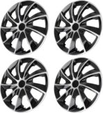 ECCPP 4PCS Easy to install 16 Inch Hubcap Wheel Cover Auto Tire Replacement Exterior Cap-Snap On Hubcap OEM Replacement Full Lug Skin