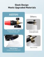 AstroAI Foam Cannon, Heavy Duty Car Foam Blaster Wide Neck Adjustable Snow Foam Lance and Thick Foam for Pressure Washer with 1/4" Quick Connector,1L Bottle - Image 8