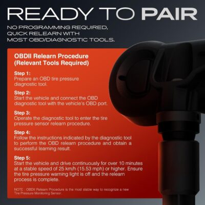 A-Premium 4PCS Pre-Programmed TPMS Sensor Tire Pressure Monitoring Sensor - Compatible with Subaru Forester, Impreza, Legacy, Outback, Tribeca, WRX, WRX STI, XV Crosstrek - 315MHz - Relearn Required - Image 10