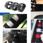 Roll Bar Fire Extinguisher Mount, Adjustable Secure Holder with Water Bottle Strap, Fire Extinguisher Retention Strap, Compatible with Wrangler Unlimited CJ YJ LJ TJ JK JKU JL JLU (Black) - Image 6