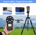 HOLDPEAK 981C Non-Contact Infrared Thermometer Digital Laser Infrared Thermometer -58 to 1022℉ (-50 to 550℃) with Adjustable Emissivity + 866B Digital Anemometer Handheld Wind Speed Meter (2Packs) - Image 2