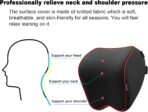 Crofy 2 Pack Car Neck Pillow, Softness Car Headrest Pillow for Driving with Adjustable Strap, 100% Memory Foam and Breathable Removable Cover, Comfortable Ergonomic Design (Red Side Rope) - Image 6