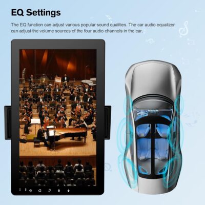 10.1" Rotatable Touch Screen Car Stereo Single Din - Android 13, Wireless CarPlay/Android Auto, 4-Core CPU, 2GB+32GB, GPS Navigation, Hi-Fi Sound, Bluetooth 4.2, AHD Backup Camera (Vertical Fit) - Image 9