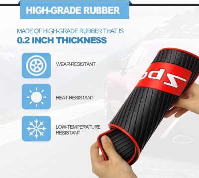 4PCS Car Mud Flaps Rubber Mudguard Soft No Collision Front and Rear Fender Splash Guards Mud Flaps, Universal for Cars SUV, Short - Image 3