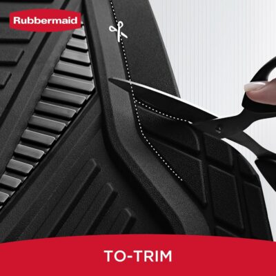 Rubbermaid Car Mat Full Set, Universal Trim-to-Fit Heavy-Duty Car Floor Mats – 4-Piece Set for All Weather Protection – Durable Rubber Mat for Cars, Trucks, SUVs & Vans-Black - Image 3