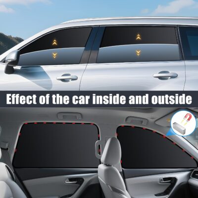 ZATOOTO Car Window Shades for Toyota RAV4 2019-2024, 4 Pcs Magnetic Car Window Covers - 100% Block Light Privacy Curtains, Side Window Sun Shade for Baby Breastfeeding, Sleeping, Camping - Image 5