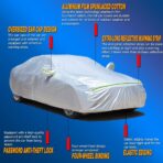 TUCAREST 6 Layers Full Car Cover for Sedan/Wagon/Coupe/Hatchback - Waterproof, Insulated, Anti-UV, Snow-Proof, Anti-Wind, All-Weather, Thickened Protection, up to 191 in - Image 6