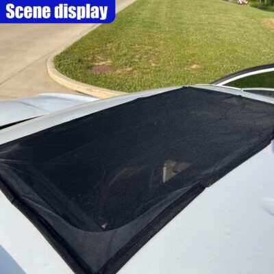 Magnetic Car Sunroof Sun Shade Breathable Mesh, UV Protection Auto Moonroof Screen Cover, Universal Quick Install Vehicle Window Mesh Bug Net Accessory for Camping, Parking (39.6 × 26.77 in) - Image 6