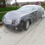 Etopars Clear Plastic Disposable Universal Elastic Band Car Covers Rain Dust Garage Cover Waterproof Temporary Auto 12ft X 22ft - Image 2