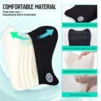 Car Neck Pillow for Driving Seat, Soft Memory Foam Headrest Pillow with Adjustable Strap and Removable Cover, Ergonomic Neck Support for Car, Office Chair, Gaming Chair – Dark Grey - Image 3