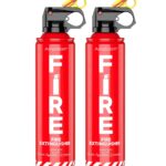 2-Pack Fire Extinguisher for Home, Kitchen, Car, and Grill with Mounting Bracket– Extinguishing Spray, Compact A, B, C, K – Eco-Friendly, Prevents Reignition.
