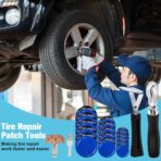 Wayona 35Pcs Tire Repair Patch Kit Heavy Duty, Tire Patches 32/45/58mm Tire Repair Tools with 40mm Tire Buffing Wheel Tire Patch Roller Inner Liner Scraper for Car Tire Grinding Bike Motorcycle Wheel - Image 7