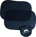 Mindful Design - Car Window Shades for Baby (2 Pack) - 21"x14" Sun Shade Blocker - Glare Shield and UV Rays Protection for Your Child - Side Window Screens for SUV - Mesh Car Window Shades for Baby