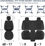 Skechers MAX Cushioning Seat Covers,Memory Foam Leather Car Seat Covers,Waterproof Car Seat Protector Front Seats,Car Seat Cushion Airbag Automotive Universal Fit for Most Cars,Vans,Trucks,SUV,Black - Image 6