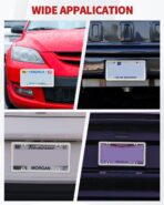 Chrome License Plate Frame Made of Zinc Alloy Metal, Universal Car Accessories,1 Pack License Plate Holder Never Rust and Unbreakable with Metal Screws& Chrome Caps and Screwdriver (1 PCS Silver) - Image 7