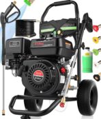 4200PSI Pressure Washer 4.0GPM Gas Power Washer 212CC Gas Powered Washing Machine Commercial High Pressure Washer with 25ft Hose&5 Nozzles for Patio Garden Yard Vehicle,EPA/CARB/ETL (Black)