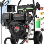 4200PSI Pressure Washer 4.0GPM Gas Power Washer 212CC Gas Powered Washing Machine Commercial High Pressure Washer with 25ft Hose&5 Nozzles for Patio Garden Yard Vehicle,EPA/CARB/ETL (Black)