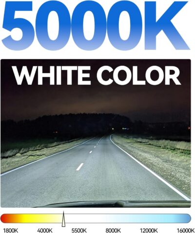 H11 Headlight Bulb H11 Halogen Bulbs No Flashing 12V 55W 5000K Xenon White, 2 Pack - Image 5