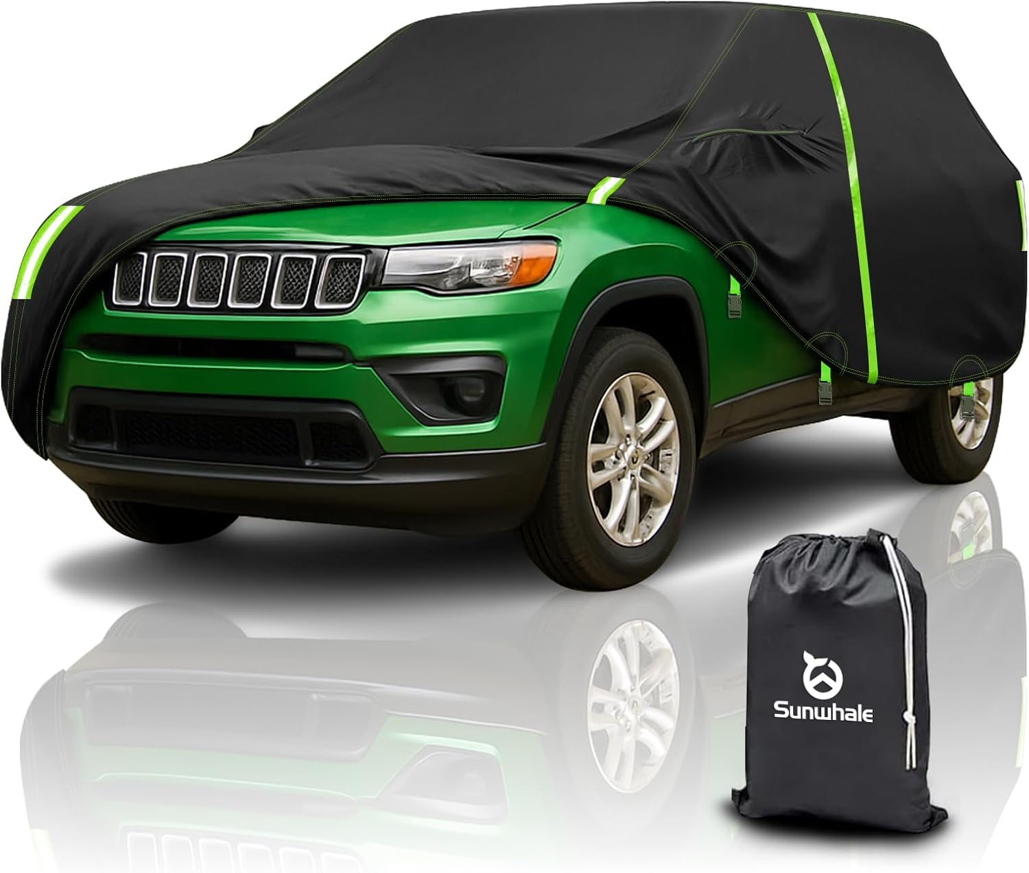 71rfJCZ-Y-L._AC_SL1500_.jpg Custom Fit for Jeep Compass Car Cover 2007-2025 Compact SUV Covers 100% Waterproof with Zipper Door & Side Mirror Pockets All Weather Snowproof Rain Hail UV Protection Outdoor Full Cover - Image 1