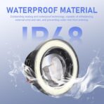 2 PCS Car Angel Eye LED Fog Light, Super Bright Len Spotlight with 3" COB Aperture, Waterproof Anti-vibration Fish Eye Bulb Assembly, Universal Modified Daytime Running Light for Cars (White) - Image 5