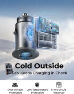 AINOPE 67.5W Super Mini Cigarette Lighter Adapter Car Charger USB C Fast Charging, All Metal PD&QC Type C Car Charger Adapter Outlet Plug Socket for iPhone 17 16 Pro Max 15 14 13 Air, Samsung S26 S25 - Image 9