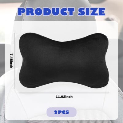 2PCS Car Headrest Pillow,Soft & Comfortable Car Neck Pillow for Driving Fatigue Relieve,All-Season Universal Cars Head Rest Pillows Automotive Interlor Accessorles for Cars,SUVs - Image 2