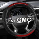 GIANT PANDA Steering Wheel Cover for GMC Sierra Acadia Terrain Yukon(3D Honeycomb-Red-Standard Size)