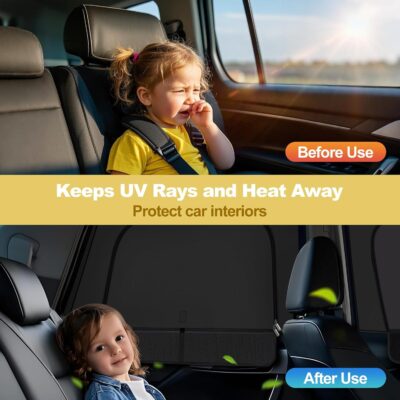 XCBYT RAV4 Window Sunshades for 2019-2025, Dual Layer Car Window Covers with Breathable Mesh & Blackout Cloth, 99% UV Protection Privacy Curtains for Car Camping, Sleeping & Rest (4 PCS) - Image 3