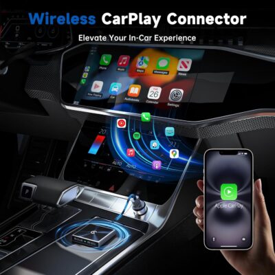 Wireless CarPlay Adapter for iPhone, Super mini Compact 2-in-1 Dongle for Apple iOS 10+, Convert Wired to Wireless CarPlay, Instant Connectivity, Fit for Cars from 2016 with Built-in CarPlay - Image 2