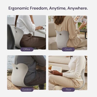 CabSupport Ergonomic Lumbar Support Seat Cushion M1 Plus - Posture Correction Spineseat for Office Chair, Car, Home with Breathable Memory Foam - Image 7