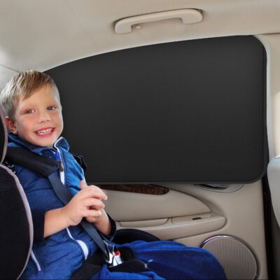 Car Curtains for Side Window - 4 Pcs Thicken Privacy Sun Shades Magnetic 100% Block Light Car Window Covers with Cooler Feeling (Thickset, 4pcs) - Image 8
