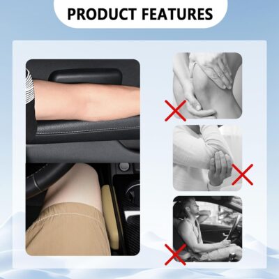 2PCS Car Arm Rest Cushion for Elbow,Soft Leather Car Door Armrest Pad with One-Piece Molding for Comfortable Support,Universal Cars Knee Cushion as Cars Arm Rest Cover Pad - Image 5