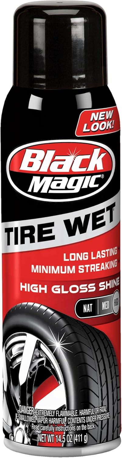 71s35wN3IjL._AC_SL1500_.jpg Black Magic BC23220 Tire Wet Spray, 14.5 Oz. - Weather and Rinse-Resistant Formula That Leaves Tires Looking Wet, Black and Glossy With Just One Spray - Image 1