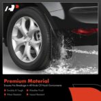 A-Premium Universal Mud Flaps, 4 Pack Black Splash Guards for Truck Car Pickup SUV, Front & Rear Upgraded Mud Guards Includes Mounting Hardware, Drilling Required - Image 2