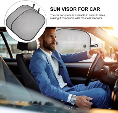 Car Window Sun Shades 2pcs Set Nylon Mesh Side Window Sun Blocking Covers 48x38cm UV Protection for Vehicle Interior Summer Sunshade - Image 9