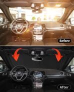 INSAUTO for Altima 2024 Windshield Sun Shade Sunshade for Nissan Altima Sedan 2019-2022 2023 Windshield Cover Front Window Sun Shield Foldable Sun Visor Protector UV Heat Protection Car Accessories - Image 5